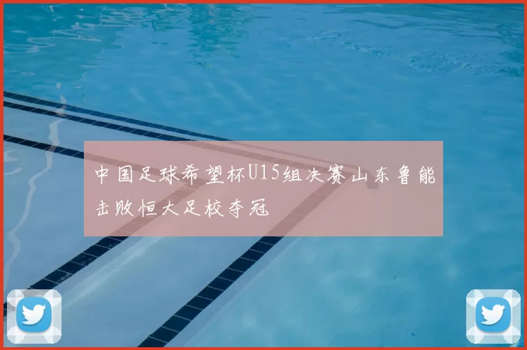 中国足球希望杯U15组决赛山东鲁能击败恒大足校夺冠